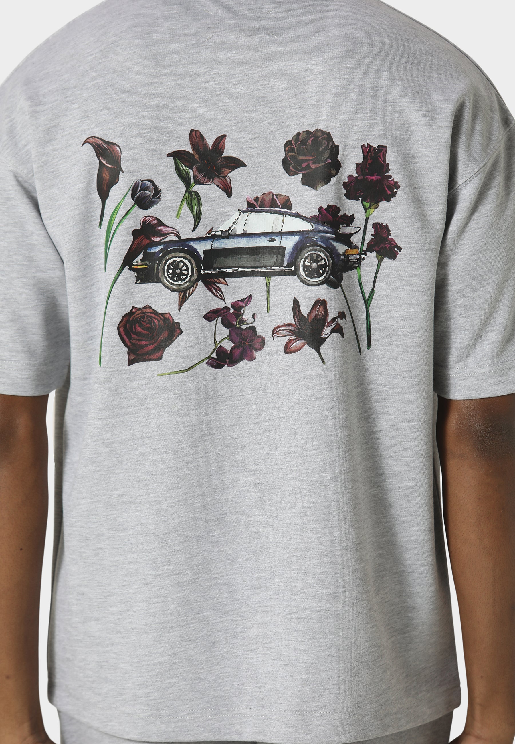 Pas De Monaco Bloom Torque Marl Grey T-Shirt